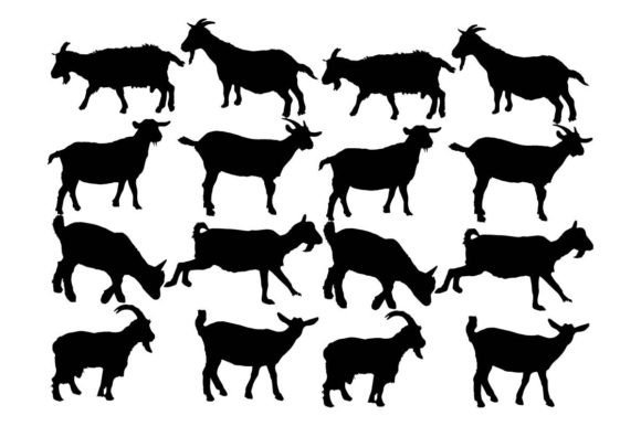 Beautiful Goat Silhouette Vector Art for Graphics & Illustrations