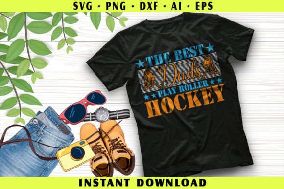 Enhance Your Blog with The Best Dads Play Roller Hockey Graphics