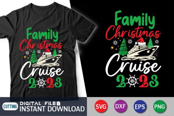 Family Christmas Cruise 2023 T-Shirt Graphics