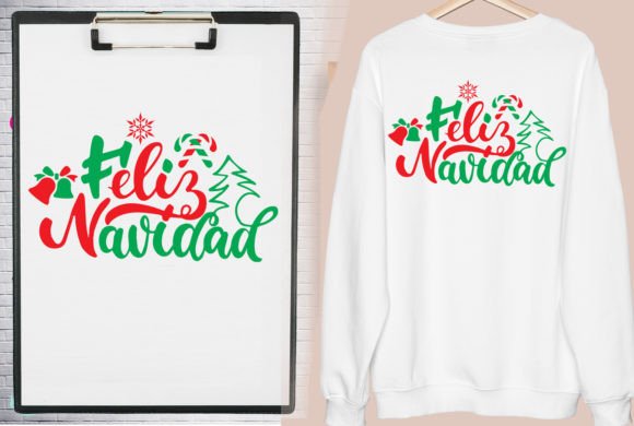 Feliz Navidad Sweater Design for T-Shirt Graphics