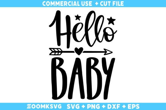 Hello Baby SVG Graphics for Editorial Crafts Content