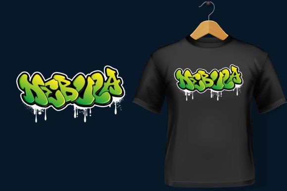 Nebula: A Bold Graffiti Typography for T-Shirt Designs