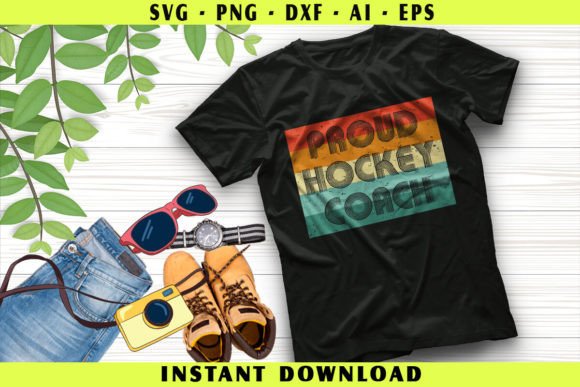 Proud Hockey Coach Graphics for T-Shirt Designs