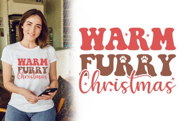 Warm Furry Christmas T-shirt Design for Graphics