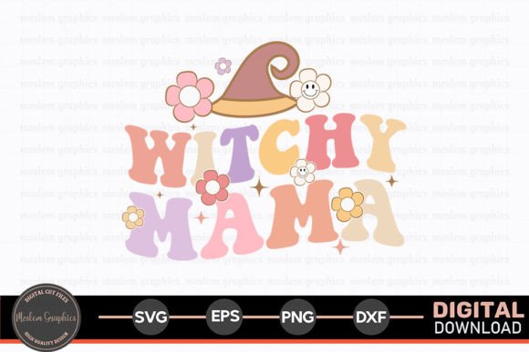 Witchy Mama Retro Halloween SVG: Editorial Graphics Review